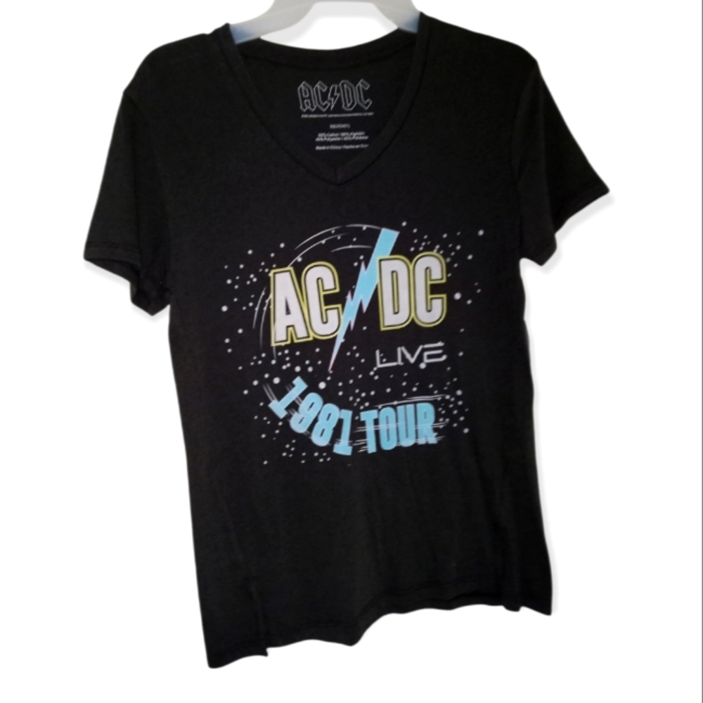 New AC/DC 1981 band tour t-shirt size XS graphic print tee